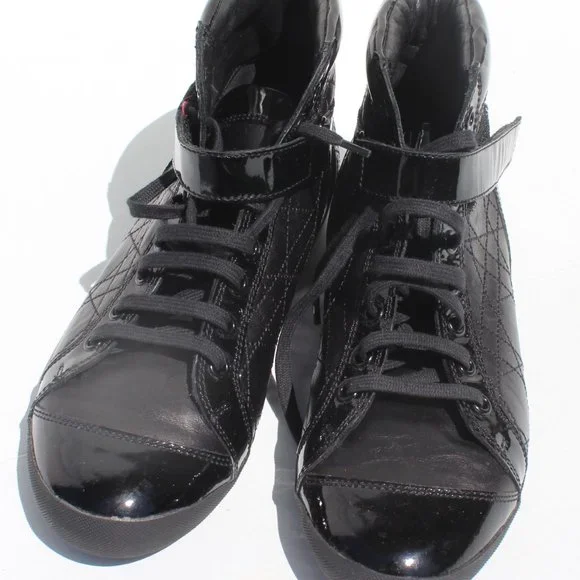 Black Christian Dior Sprint Basket High Top Shoes Sneakers Size 7 -SOLD - Picture 3 of 10